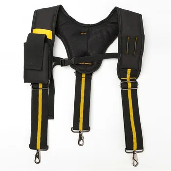 Черные подтяжки для мужчин, инструментальная подвеска типа Y / H, на которую можно повесить сумку для инструментов, уменьшающую вес ремня, подтяжки для ремня для тяжелых рабочих инструментов