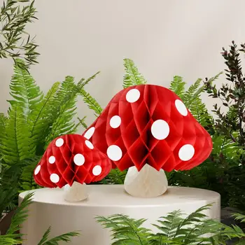 Нежный грибной шар, устойчивый к разрыву Декоративный многоразовый грибной сотовый шар диаметром 20/30 см