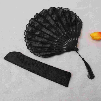 Ручной складной вентилятор Fan Chinease Японский ручной вентилятор Портативные вентиляторы в форме раковины для украшения подарков 24 см