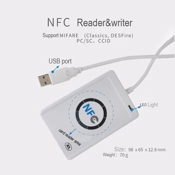 Устройство для чтения карт M1 с частотой 13,56 МГц, rfid-копировальный аппарат, дубликатор, устройство для чтения смарт-карт NFC RFID, устройство для записи смарт-карт