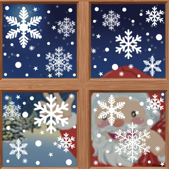 4 шт. Рождественские праздничные огни, наклейки в виде снежинок, вращающийся Рождественский узор, Праздник на открытом воздухе, самоклеящийся Декор для дома, окна, сада.