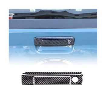 Накладка на ручку крышки багажника автомобиля, наклейки-деколи для Ford Maverick 2022 2023 Аксессуары - Мягкое углеродное волокно