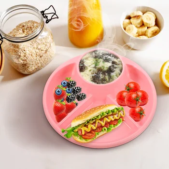 Отделение для подноса для завтрака, Разделенная тарелка для хранения диетических закусок, Салат с несколькими решетками, Домашняя подача обедов премиум-класса, детское меню