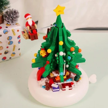 Строительные блоки, Рождественская елка, Музыкальная шкатулка, Музыкальная шкатулка, Строительные блоки, Вращающаяся модель, Мозаичная игрушка, Украшение рабочего стола, Рождественский подарок