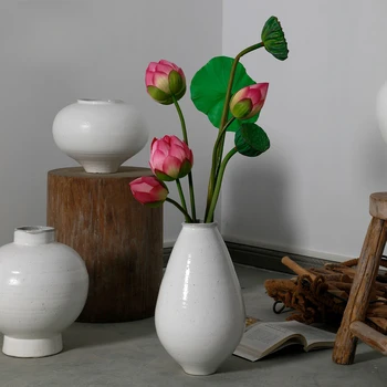 Продукт может быть настроен по индивидуальному заказу.Белая керамическая ваза керамика ретро фарфоровые украшения цветочная композиция для гостиной