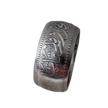 Кольцо из Саудовской Аравии, монета с серебряным покрытием в 1 риал, размер U Выберите 8-16 для подарка другу