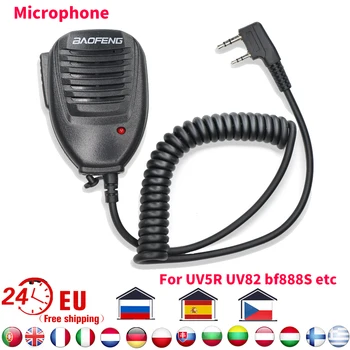 Оригинальный Baofeng UV 82 UV 5R Динамик Микрофон PTT Для Портативной Рации UV82 UV-H9 BF-888S UV-5R pro Аксессуары Для Радио