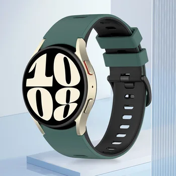 Силиконовый ремешок для часов, водонепроницаемый спортивный ремешок, долговечный классический ремешок для часов Galaxy Watch 6/6 Classic, устойчивый к загрязнениям.