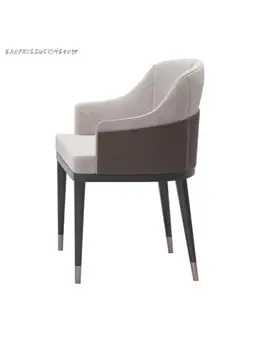 Европейский легкий Роскошный обеденный стул; Современный простой и удобный стул с бревенчатой спинкой; Небольшая семейная кофейня; Модель комнаты для переговоров.