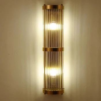 Оригинальность Хрусталя Бра Настенный светильник Роскошная Кровать Искусство Настенный светильник для ванной Комнаты Внутренняя Лестница Декор стен в спальне