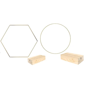Круглая шестиугольная металлическая рама для фона, сумка для хранения, Дизайн арки для рабочего стола
