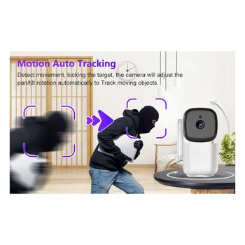 Новинка-Tuya Camera Крытый умный дом Wi-Fi Камера 1080P Внутренняя безопасность Беспроводная камера наблюдения Alexa Автоматическое отслеживание