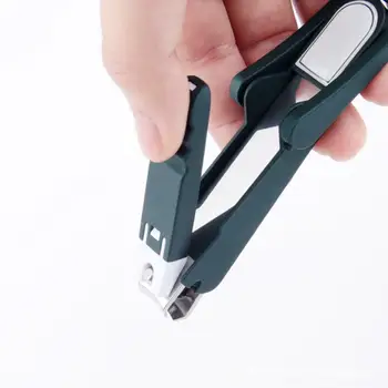 Кусачки для ногтей личной гигиены, маникюрные ножницы с увеличительным стеклом, практичные кусачки для ногтей с защитой от брызг, с увеличительным стеклом для пожилых людей