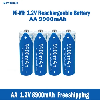 Оптовая продажа аккумуляторных батарей Ni-Mh AA1.2V большой емкости 9900 мАч для микрофона KTV и батареек для микрофонов
