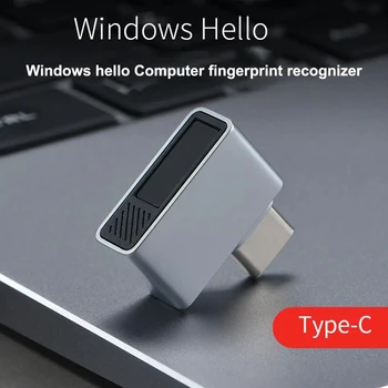 USB-считыватель отпечатков пальцев для Windows 10 11 Hello Портативный ПК Компьютер Type-C Биометрический Сканер Поддерживает Отпечаток пальца для Win 7 8