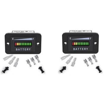 2X Измеритель заряда батареи гольф-кара 48V светодиодный индикатор заряда батареи измеритель уровня заряда батареи IP65 для клубных автомобилей, вилочных погрузчиков