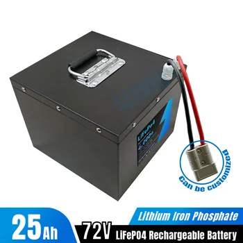 72V 25Ah Lifepo4 Аккумуляторная Батарея Литий-Железо-Фосфатная Встроенная BMS для Электрического Велосипеда мощностью 1 кВт 1.5 кВт 2000 Вт AGV + Зарядное Устройство