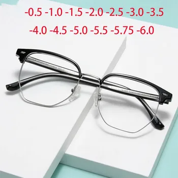 Модные очки в оправе без оправы с дужками TR90 для близоруких очков с диоптриями от 0 -0,5 -0,75 -1,0 До -6,0