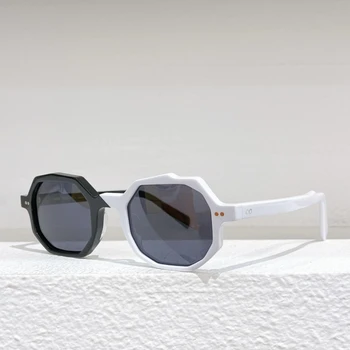 Известный Японский модный бренд James Мужские и женские солнцезащитные очки Круглые ацетатные ретро солнцезащитные очки Роскошные Женские солнцезащитные очки с футляром