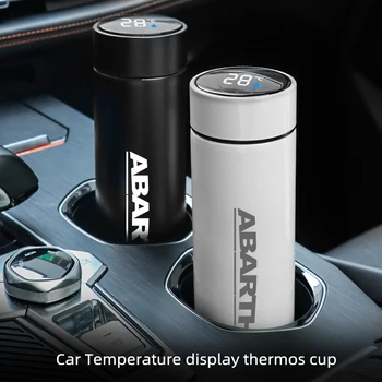интеллектуальная изолирующая чашка Объемом 500 мл для FIAT ABARTH, Интеллектуальный температурный дисплей, изолирующая чашка для воды, Вакуумная бутылка, кофейная чашка