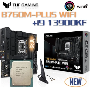НОВАЯ материнская плата с комбинированным процессором ASUS TUF GAMING B760M PLUS WIFI D5 + Intel Core i9 13900KF Bundle Kit PCIe5.0 mATX Mainboard CPU Kit
