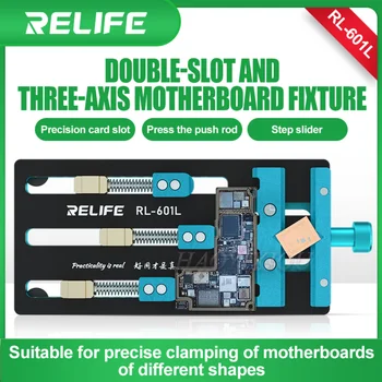 RELIFE RL-601L Универсальное двухслотовое крепление для материнской платы, Телефонная микросхема, BGA-чип, Материнская плата, Держатель для платы, Инструменты для ремонта