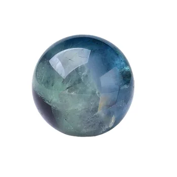 шарик из натурального камня 1шт 3 см с флюоритом, красочный сине-фиолетовый полированный кристалл для украшения дома