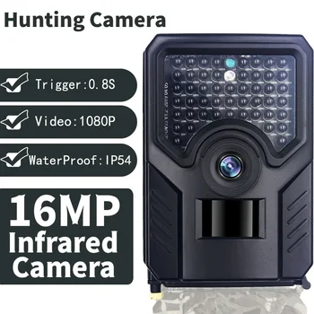 Мини-камера для охоты IP54, Водонепроницаемая, 16MP, 1080P, PIR, Инфракрасная Камера ночного видения, камера наблюдения за дикой природой, камера для отслеживания