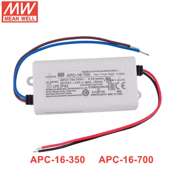Источник питания постоянного тока серии MEAN WELL APC-16 мощностью 16 Вт 350 мА 700 мА Светодиодный драйвер APC-16-350 APC-16-700