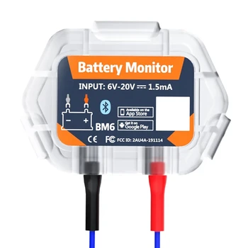 1 ШТ. Беспроводной Bluetooth 4.0 Battery Manager Battery Monitor Tester BM6 Pro с приложением для управления состоянием автомобильного аккумулятора для Android IOS