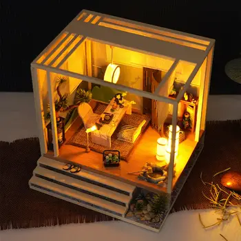 Комната для творчества миниатюрный кукольный домик для украшения дома