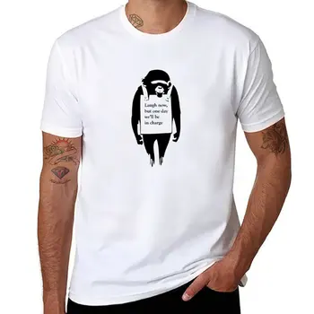 Новая футболка Laugh Now с шимпанзе, футболки для мальчиков, винтажная футболка, винтажная одежда, облегающие футболки для мужчин