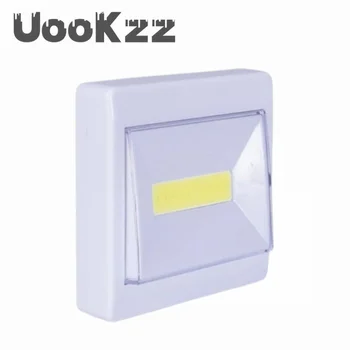 UooKzz Супер яркий Светодиодный ночник с выключателем COB, светодиодный настенный светильник на батарейках, Беспроводной шкаф под шкафом, светильники для кухни