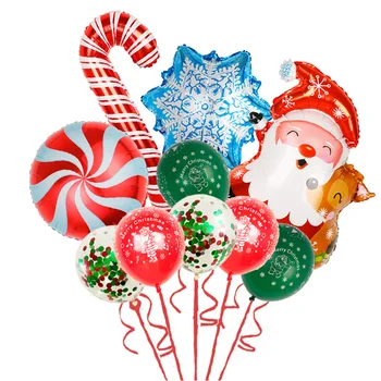 Мультяшный Рождественский шар Санта Клаус Снеговик Пряничная Рождественская Елка Лось Баллон С Новым Годом Веселая Рождественская вечеринка Декор Балон