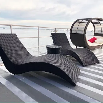 Дизайнерское кресло для отдыха на открытом воздухе, Напольная гостиная Премиум-класса, Современные стулья для гостиной из ротанга, Легкая мебель для балкона и патио