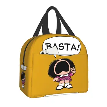 Mafalda Basta Термоизолированная сумка для ланча Quino Manga Портативный Ланч-бокс для женщин, Детская сумка для хранения продуктов в кемпинге и путешествиях
