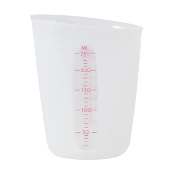 Силиконовый стакан Контейнер для жидкости с градуировками Белый мерный стаканчик Видимые кружки Чашки