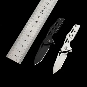 Мини-складной нож для улицы высокой твердости для самообороны EDC Многофункциональный брелок для выживания в кемпинге, охоте, Подвесной нож