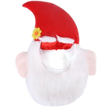 Рождественская шляпа с капюшоном и бородой, забавные украшения для домашних животных, Кошачьи Косплейные шляпы для собак, наряды для костюмов, модные Повязки, одежда для кепок