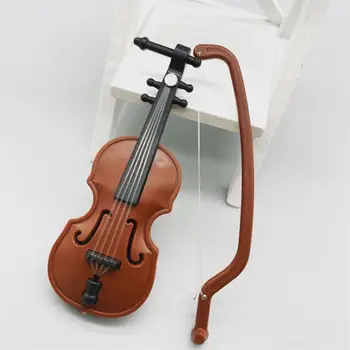 украшение для мини-скрипок 1шт, миниатюрная модель скрипок с подставкой, кукольный домик для домашнего офиса, украшение рабочего стола