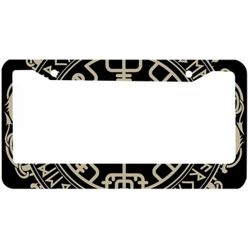 Декоративная рамка номерного знака, черная крышка для автомобильной бирки Viking, алюминиевый держатель автомобильного номерного знака для мужчин и женщин, держатель номерного знака