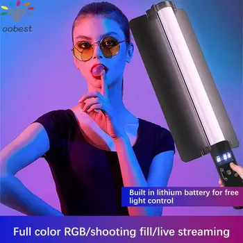 Портативная палочка для фотосъемки с заполняющим светом RGB, освещение для съемки в помещении, Полноцветная атмосфера прямой трансляции на открытом воздухе, светодиодный портативный фонарь