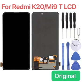 Оригинал AMOLED для Xiaomi Redmi K20 LCD K20Pro с сенсорным экраном и цифровым преобразователем в сборе Замена дисплея Mi 9T 9Tpro
