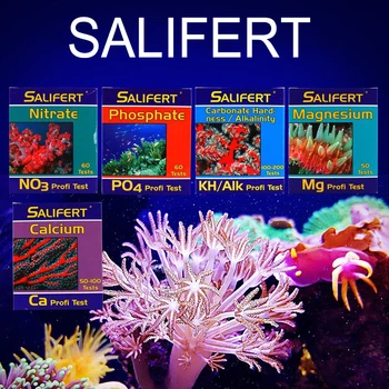Новый тестовый набор Salifert Ca кальций Cu I2 KH Mg NH4 Аммиак NO2 Нитрит NO3 Нитрат PH PO4 Sr Калиевая вода тестовый рифовый резервуар