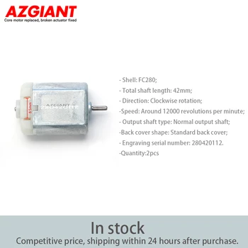 AZGIANT 2ШТ Высокоскоростной двигатель вращения FC280 по часовой стрелке длиной вала 7 мм 12000 об/мин Запчасти для электромоторов DIY