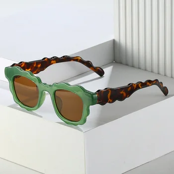 Неправильные Квадратные Солнцезащитные очки в стиле панк, выпученные глаза, Новые женские Мужские Модные оттенки, Солнцезащитные очки, Женские Брендовые дизайнерские тренды, очки UV400