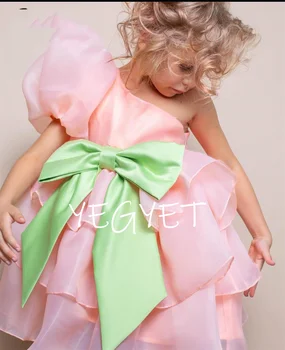 Gardenwed Розовое платье с цветочным узором для девочки на день рождения, пышное детское платье принцессы, праздничное платье для девочки, свадебное платье для девочки
