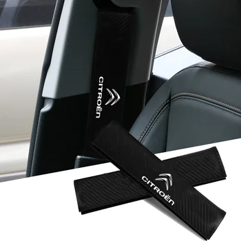накладки Для Ремня Безопасности Автомобиля Из углеродного волокна, Накладка Для Плечевого Ремня Citroen C4 C3 C5 C1 C2 Berlingo C-Elysee C4-Picasso C4-Aircross