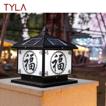Уличный солнечный светильник TYLA LED Creative Chinese Pillar Lighting Водонепроницаемый IP65 для дома, виллы, двора, веранды