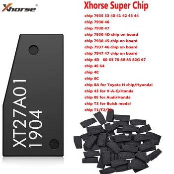 50шт/100шт Xhorse Super Chip XT27A01 XT27A66 Транспондер для ID46/40/43/ 4D/8C/8A/T3/47 для Ключевого инструмента VVDI2 VVDI/Mini Key Tool